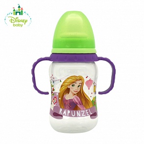 Бутылочка для кормления из серии Принцессы с силиконовой соской, сменным носиком, от 0 мес., 250 мл, со шкалой (Lubby, 14215/144/12)